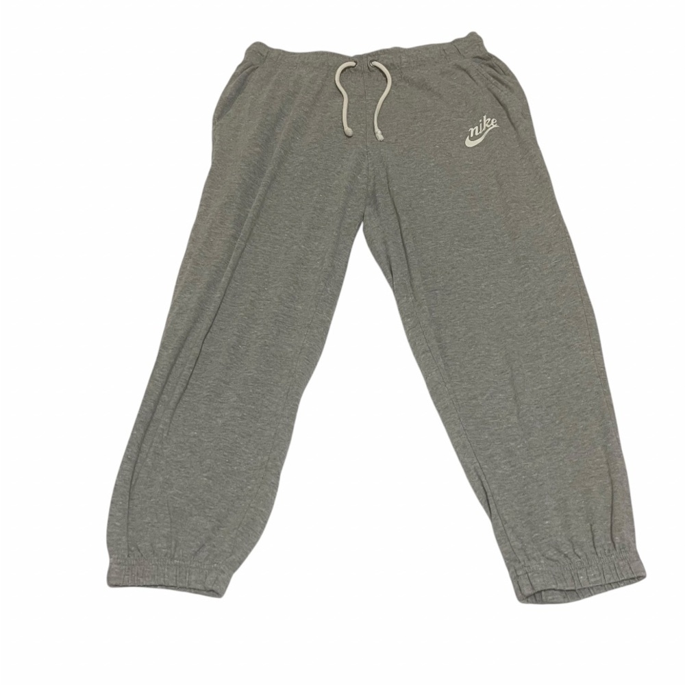 NIKE Joggers Women Medium Gray Drawstring Lightweight Casual Pockets Pull‎ On